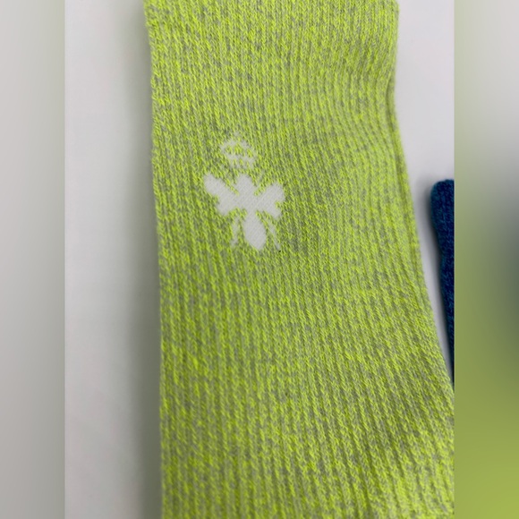 Bombas Lime Green and Teal Women's Socks - Picture 3 of 6